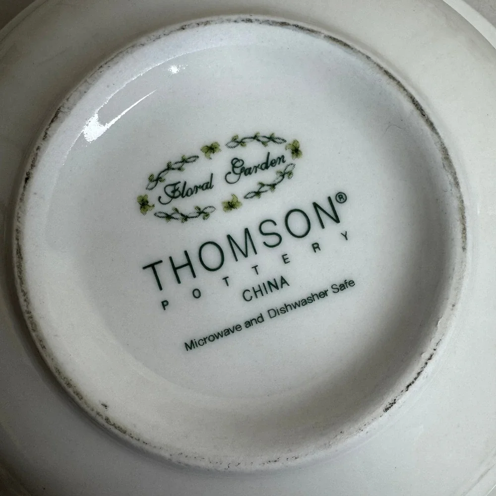 Thomson Pottery measurements diameter